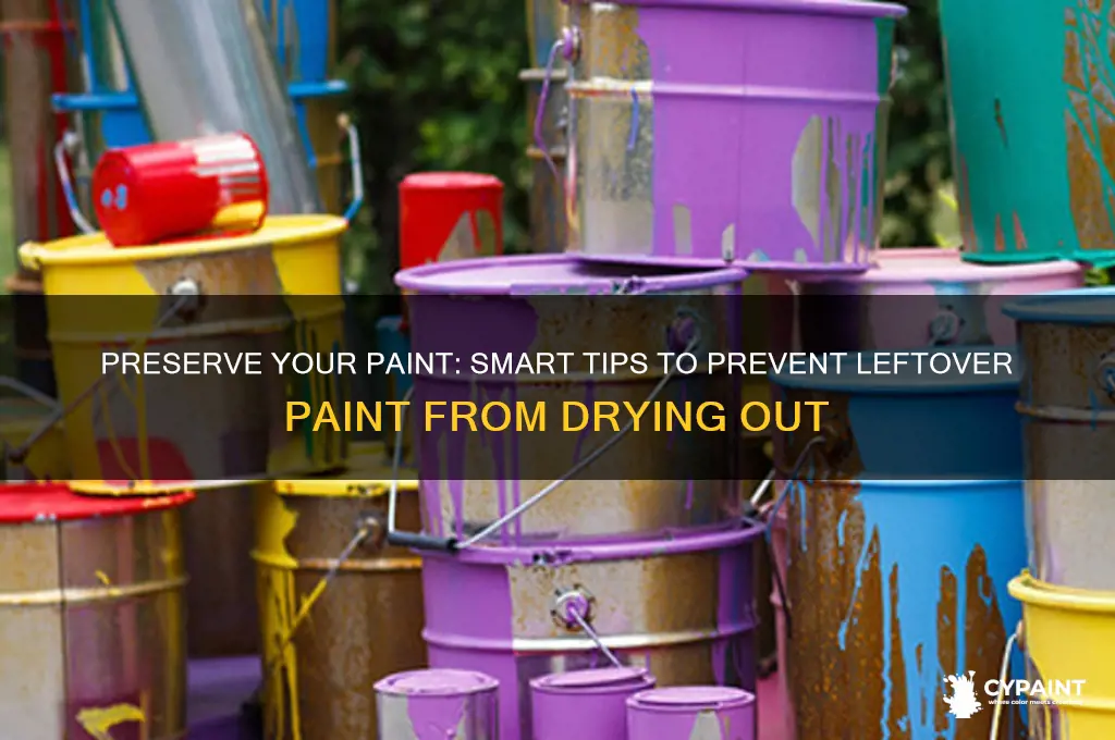 how to keep leftover paint from drying out