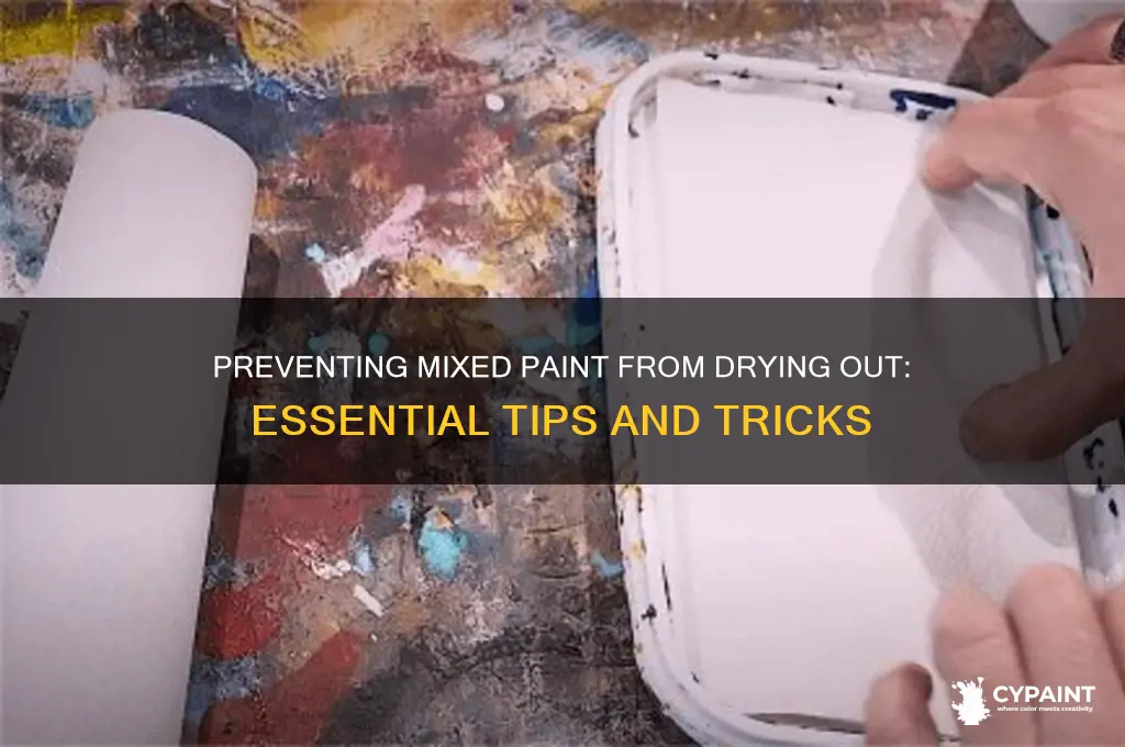 how to keep mixed paint from drying out