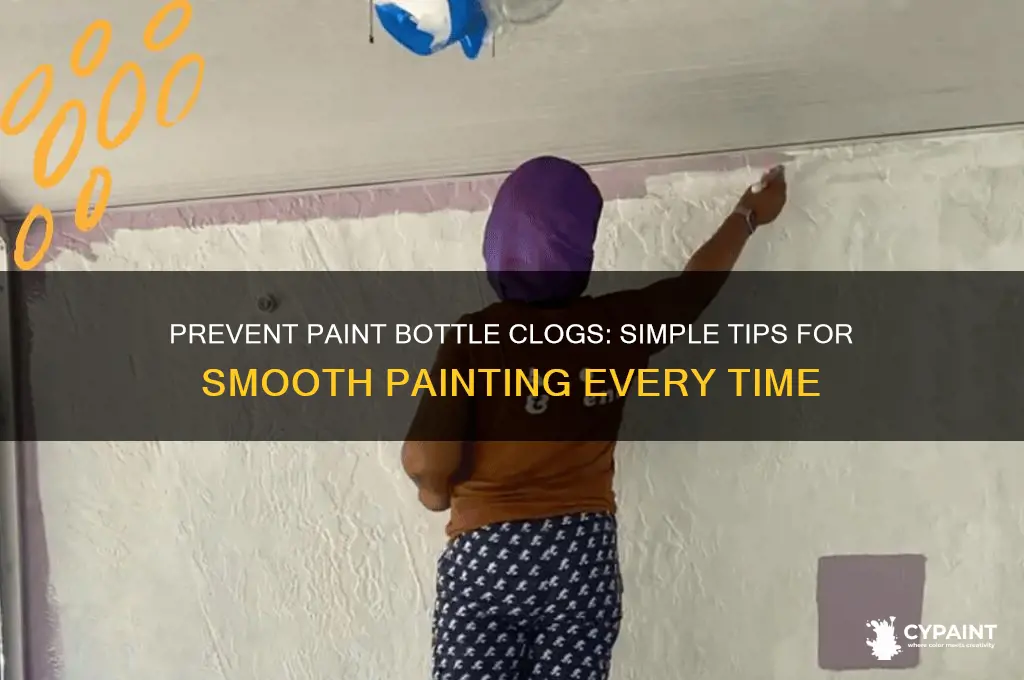 how to keep paint bottles from stoppinh up