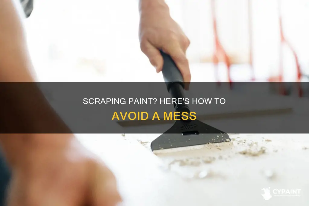 how to keep paint chips from ground when scraping