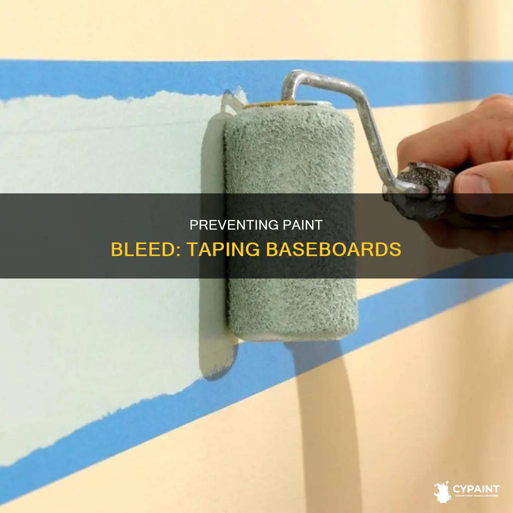 how to keep paint from bleeding through tape baseboard