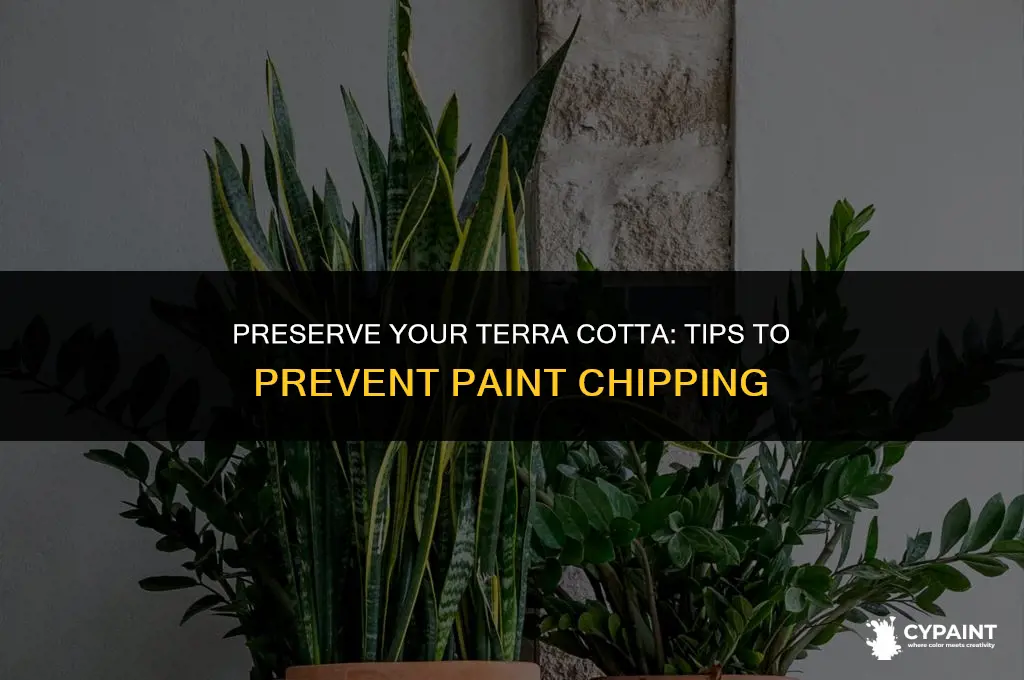 how to keep paint from chipping off terra cotta planters