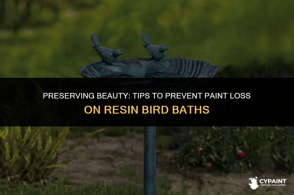 how to keep paint from coming off resin bird bath