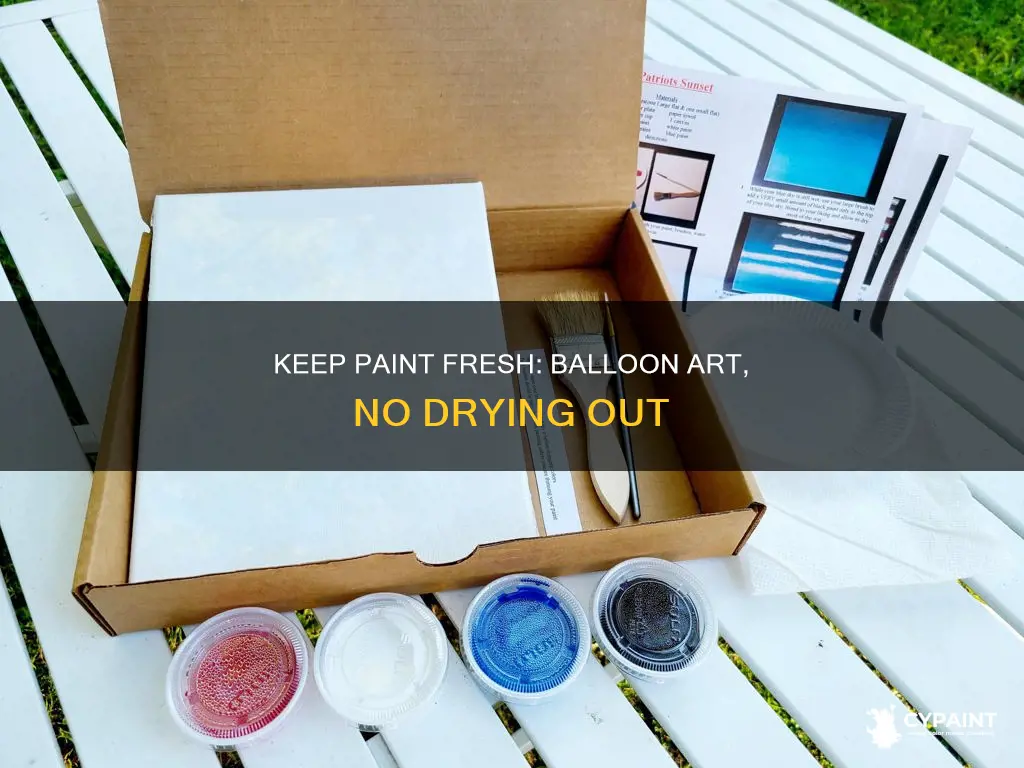 how to keep paint from drying out in balloons