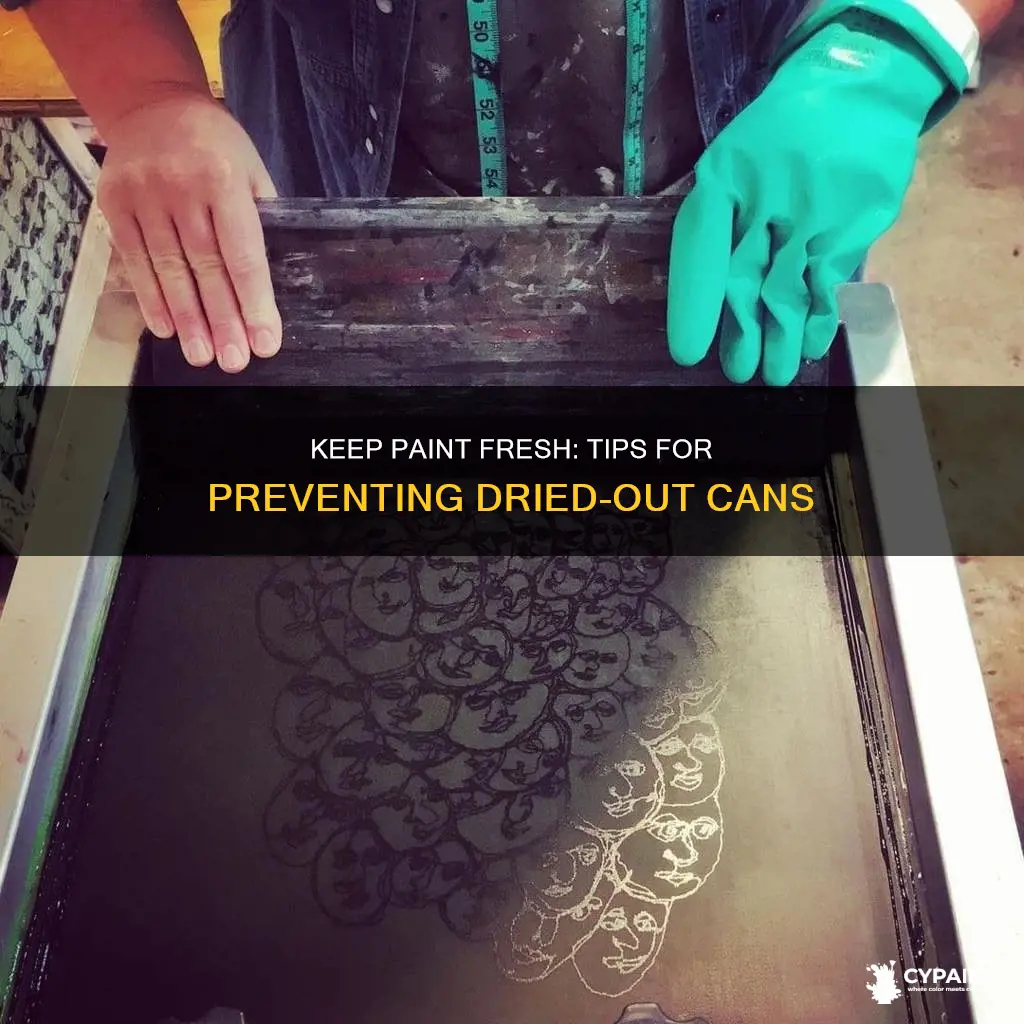 how to keep paint from drying out in can