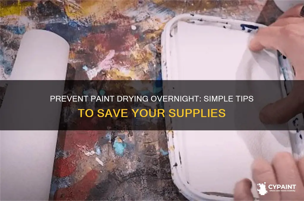 how to keep paint from drying out overnight