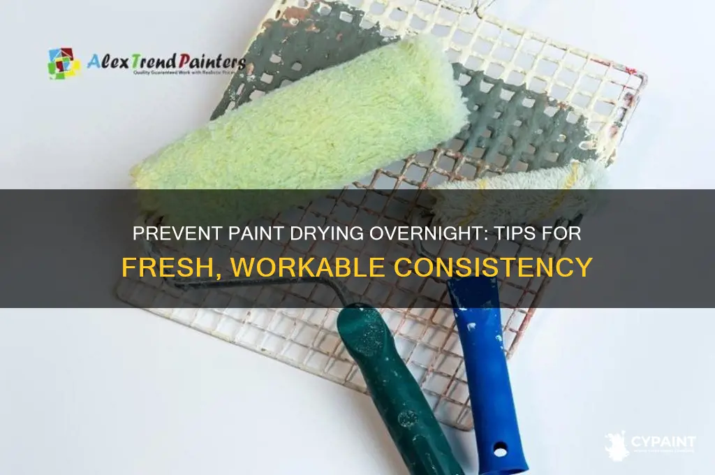 how to keep paint from drying overnight