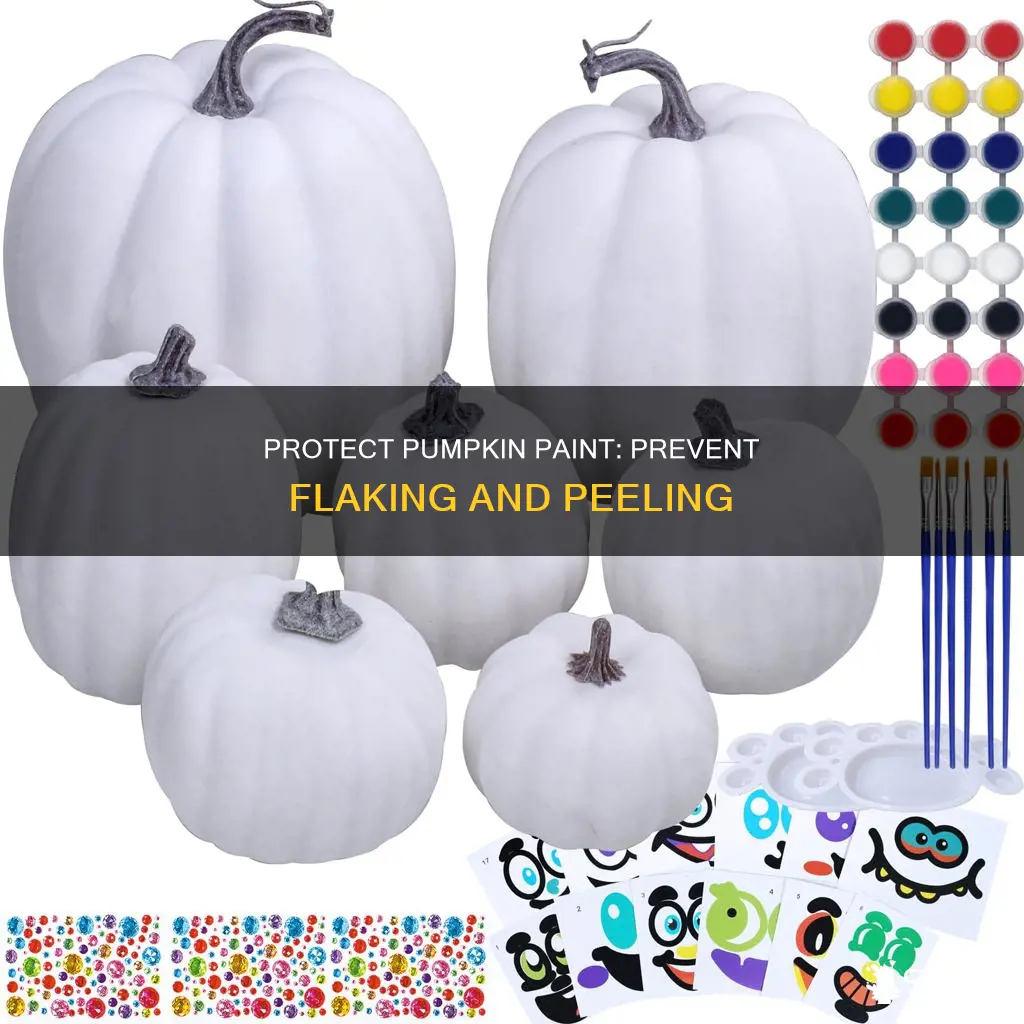 how to keep paint from flaking off of pumpkins