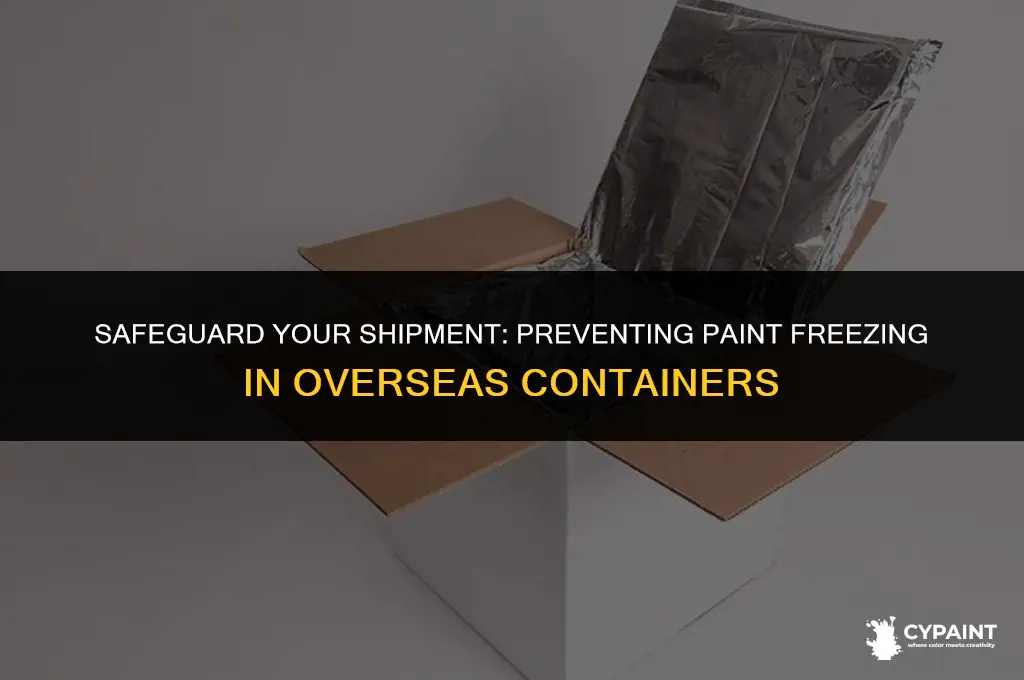 how to keep paint from freezing in shipping containers overseas