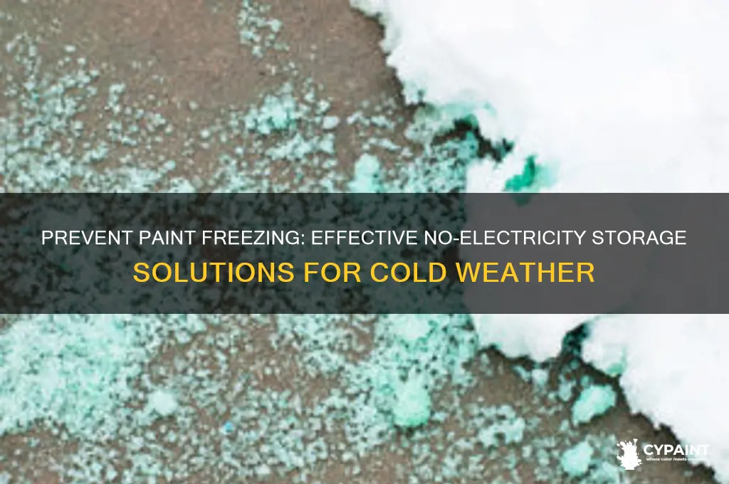how to keep paint from freezing without electricity