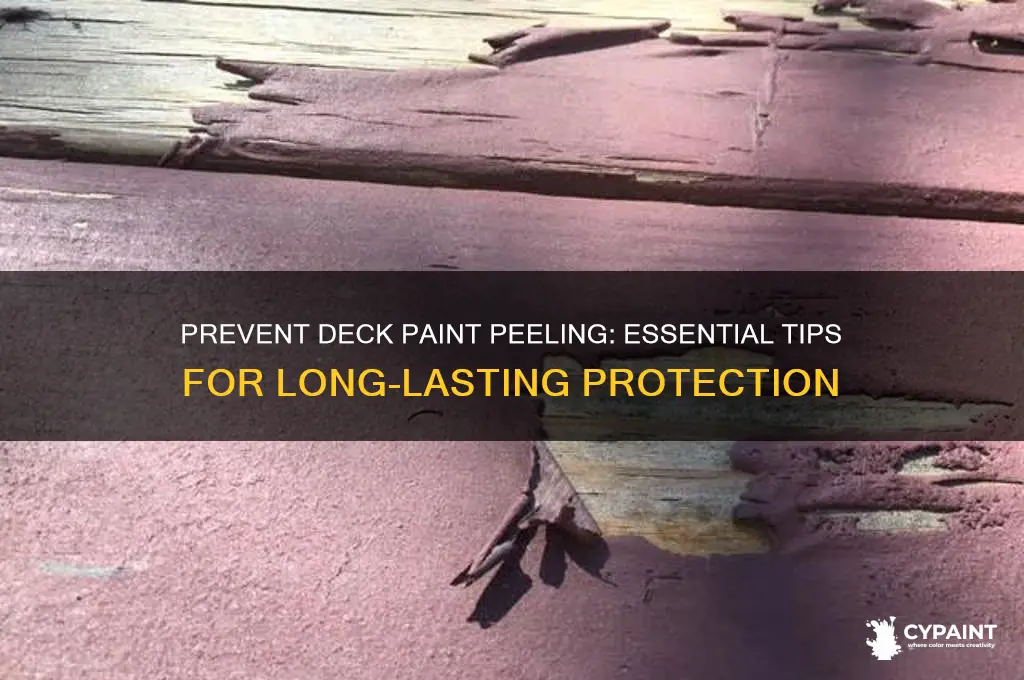 how to keep paint from peeling off deck