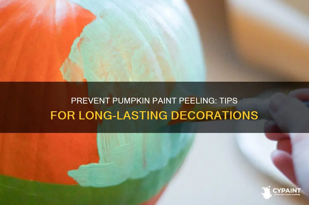 how to keep paint from peeling off pumpkin