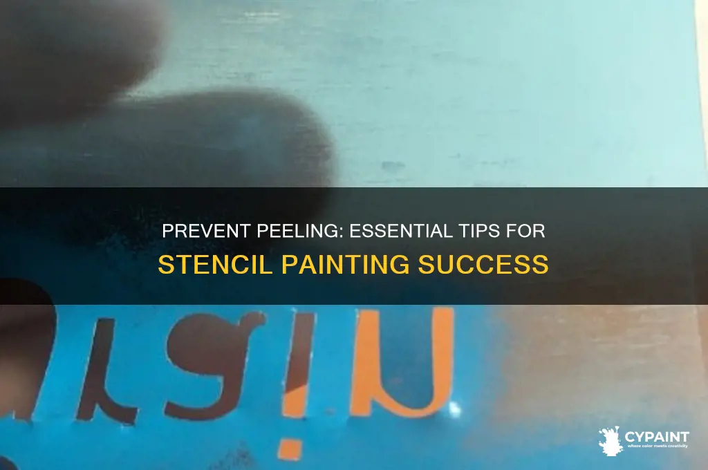 how to keep paint from peeling with stencil