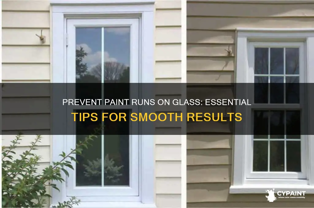 how to keep paint from running on glass