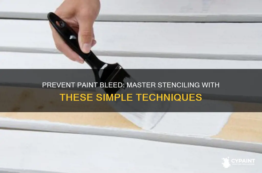 how to keep paint from running under stencil