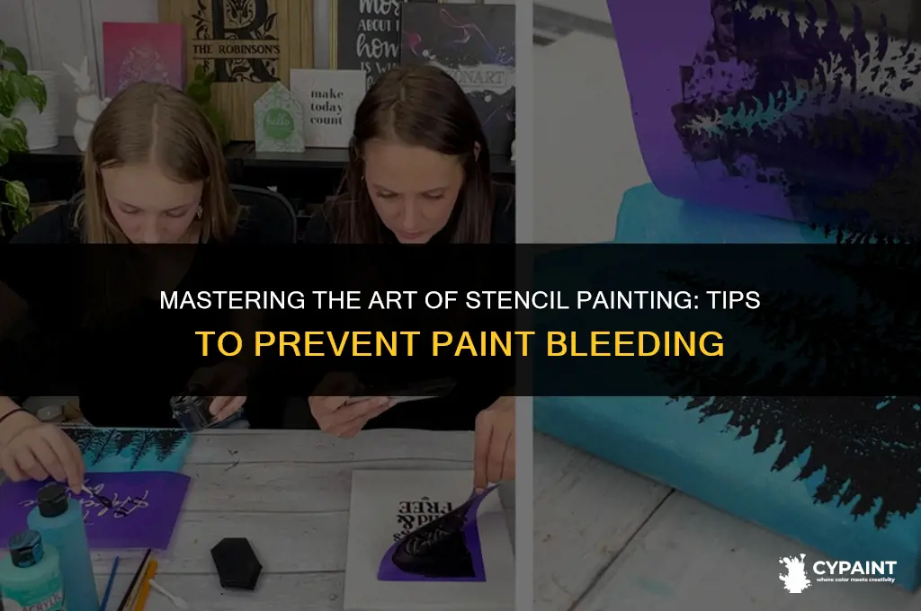 how to keep paint from running with non stick stencils