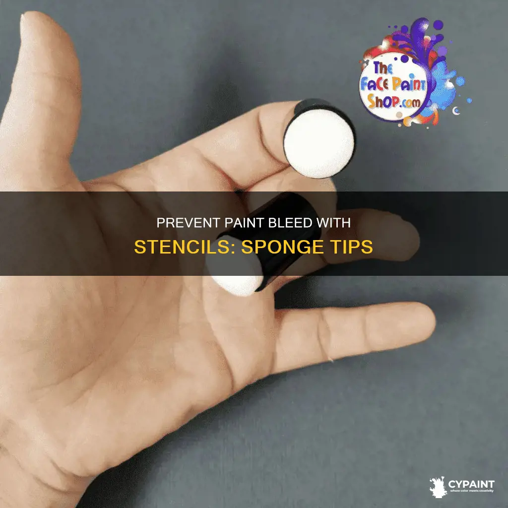 how to keep paint from soaking through sponge stencil