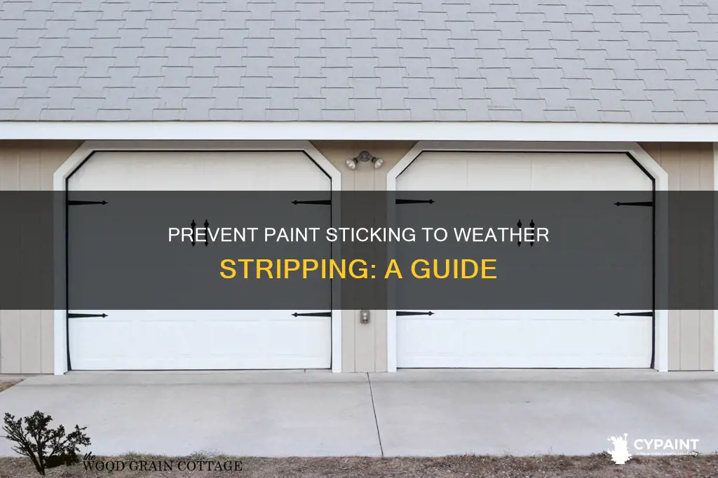 how to keep paint from sticking to weather stripping