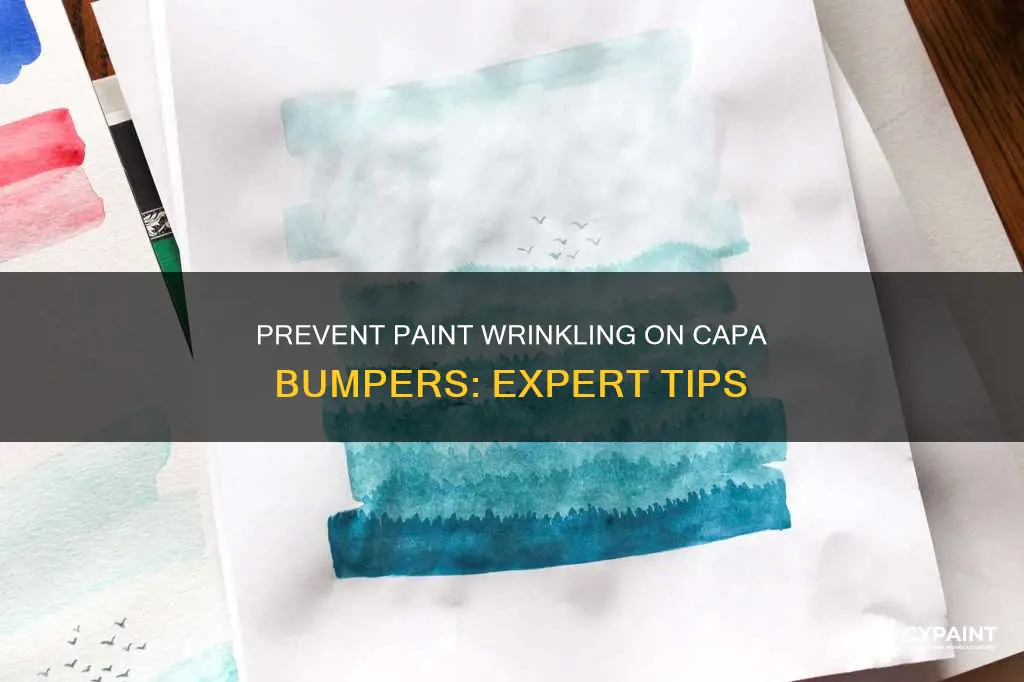 how to keep paint from wrinkling on capa bumpers