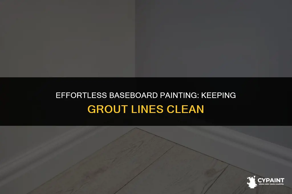 how to keep paint off grout lines when painting baseboard