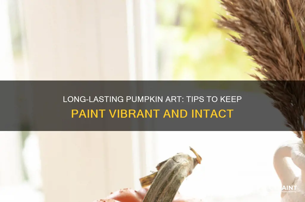 how to keep paint on a pumpkin