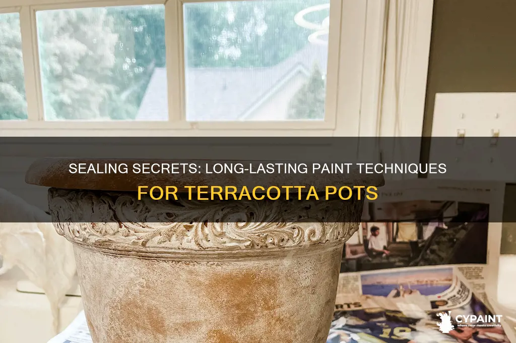 how to keep paint on terracotta pots
