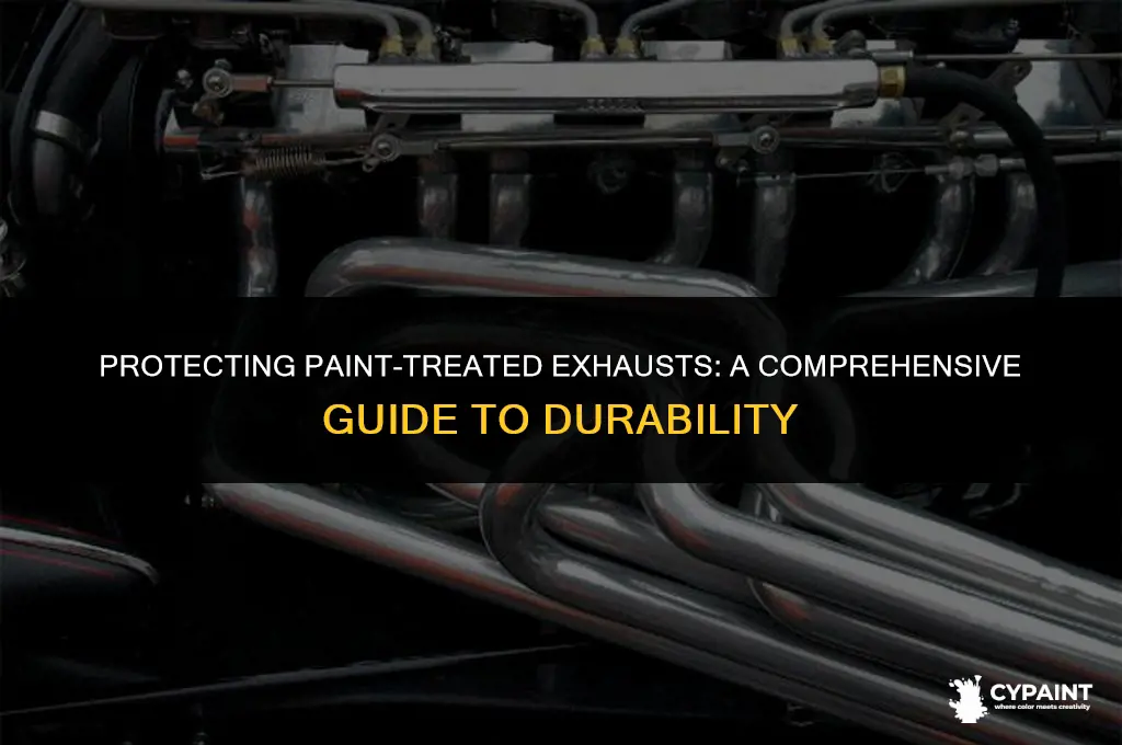 how to keep paint treated on exhaust feom being damag