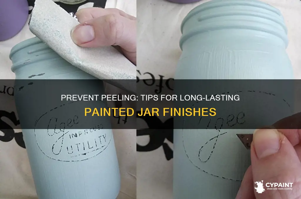 how to keep painted jars from peeling