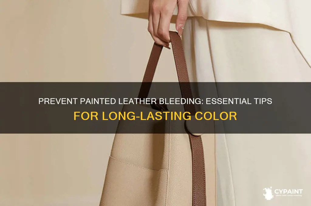 how to keep painted leather from bleeding