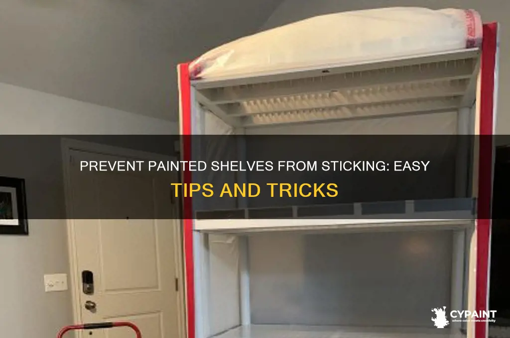 how to keep painted shelves from sticking