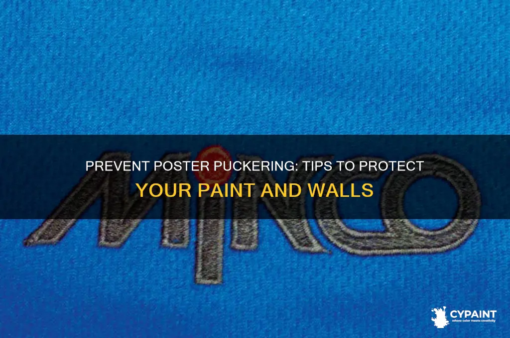 how to keep poster from puckering paint