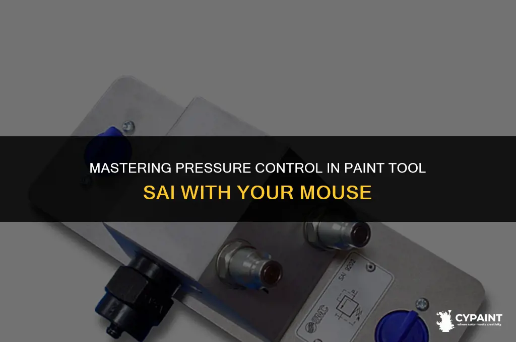 how to keep pressure on paint tool sai with mouse