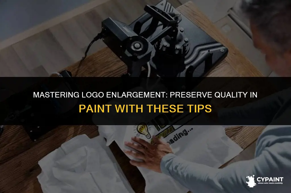 how to keep quality of logo when enlarging in paint