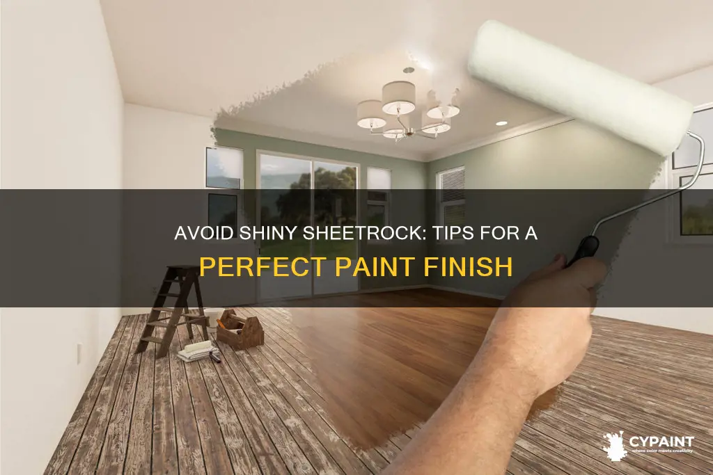 how to keep sheetrock from being shiney after painting