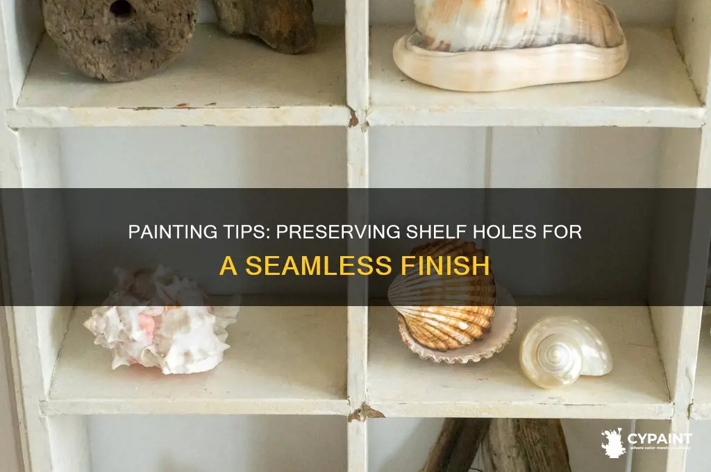 how to keep shelf holes while painting