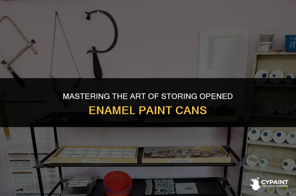 how to keep skin off opened can of enamel paint