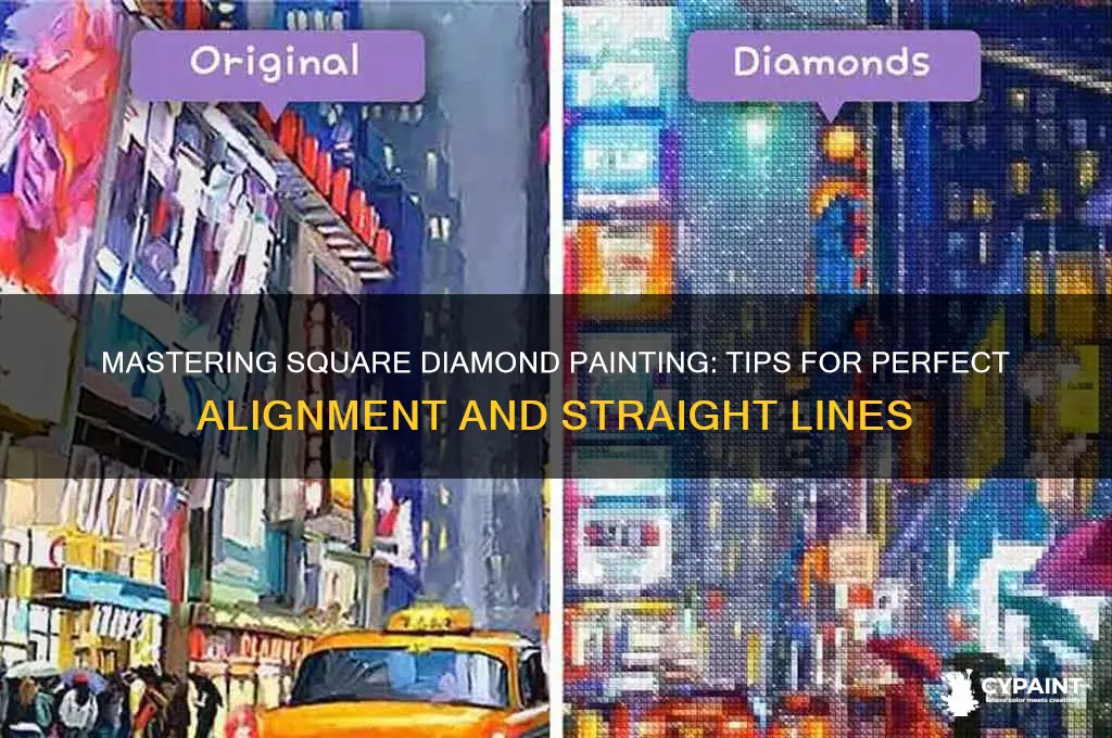 how to keep square diamond painting straight