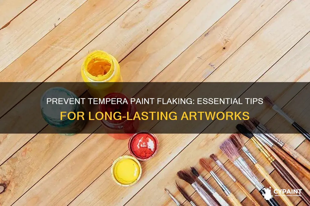 how to keep tempera paint from flaking