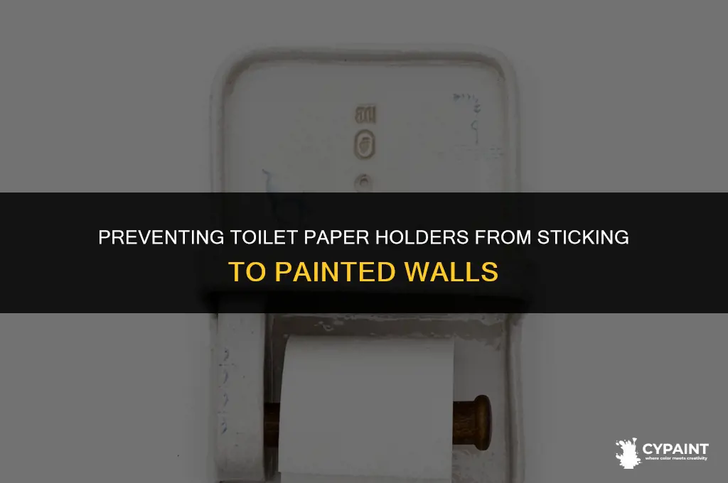 how to keep toilet paper holder from sticking to paint