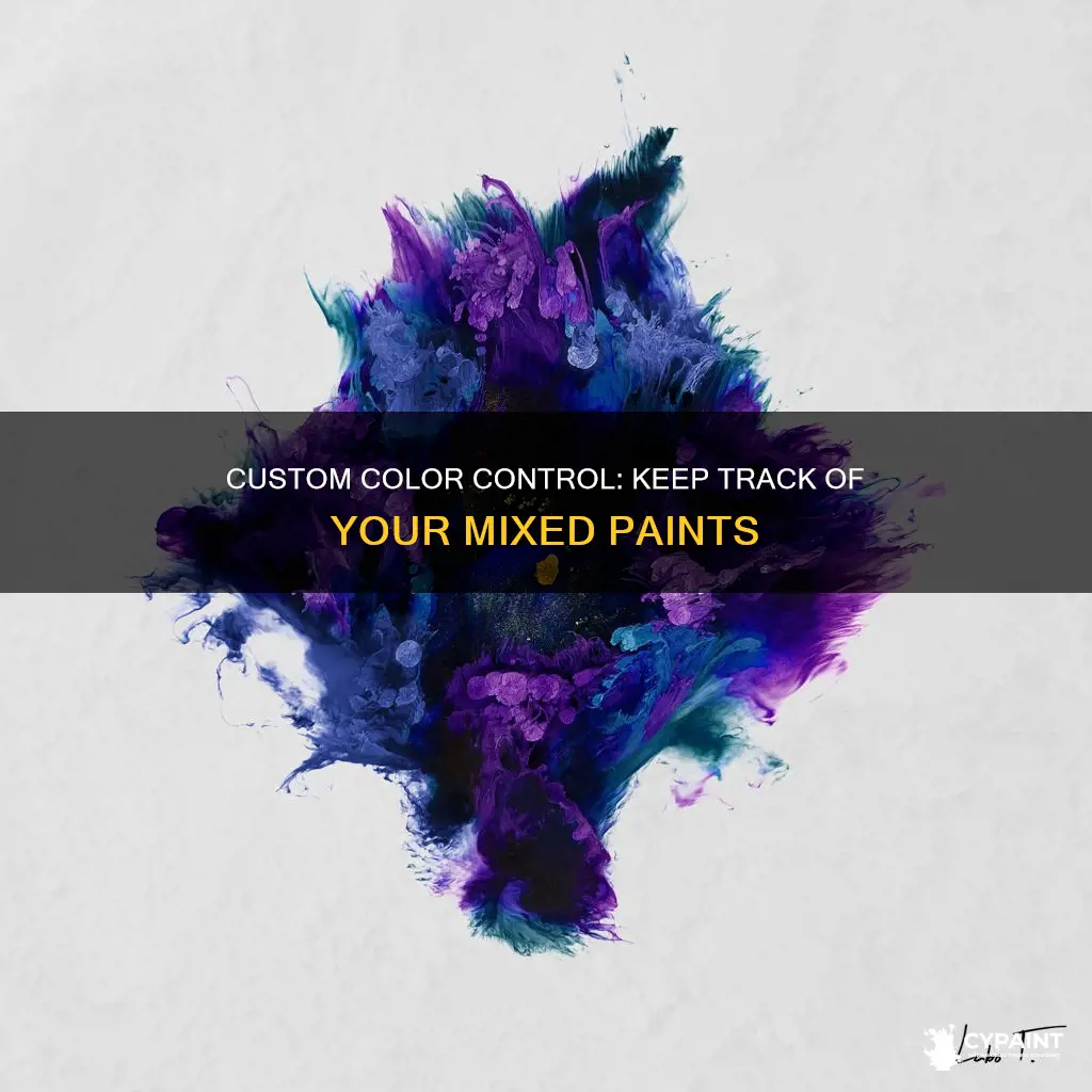 how to keep track of paints you mix yourself