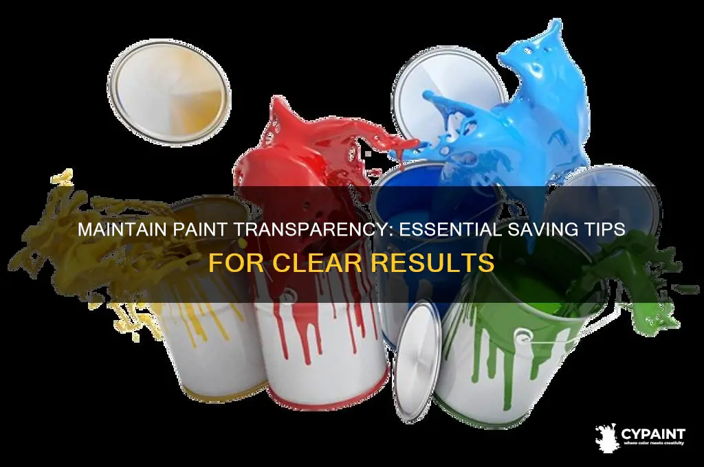 how to keep transparency in paint when saving