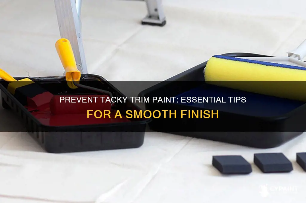 how to keep trim paint from being tacky