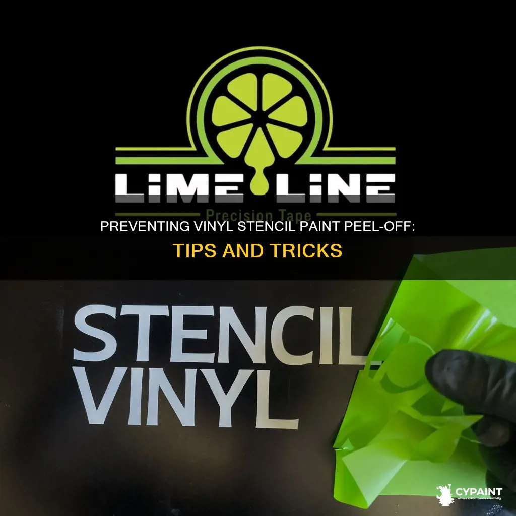 how to keep vinyl stencils fro peeling the paint