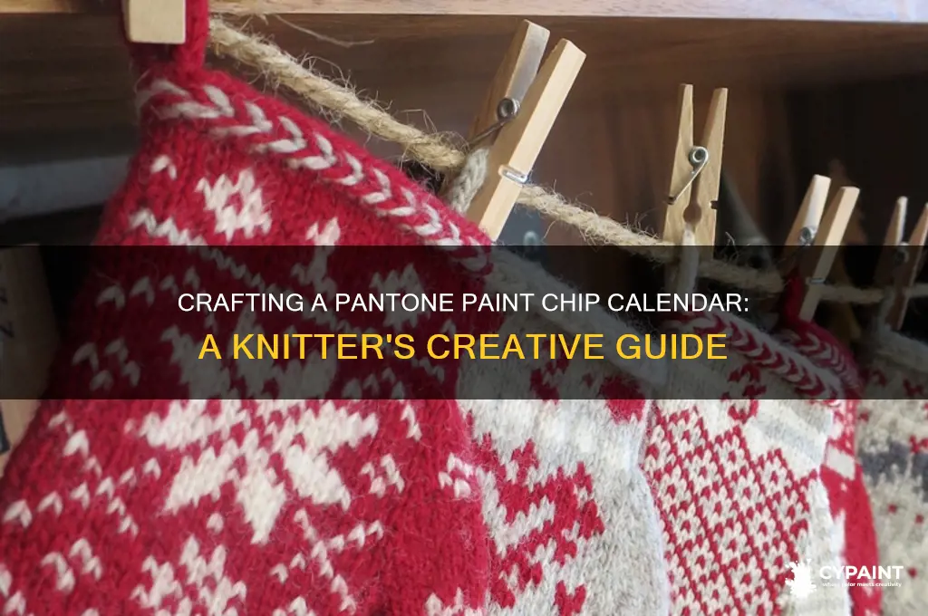 how to knit a pantone paint chip calendar