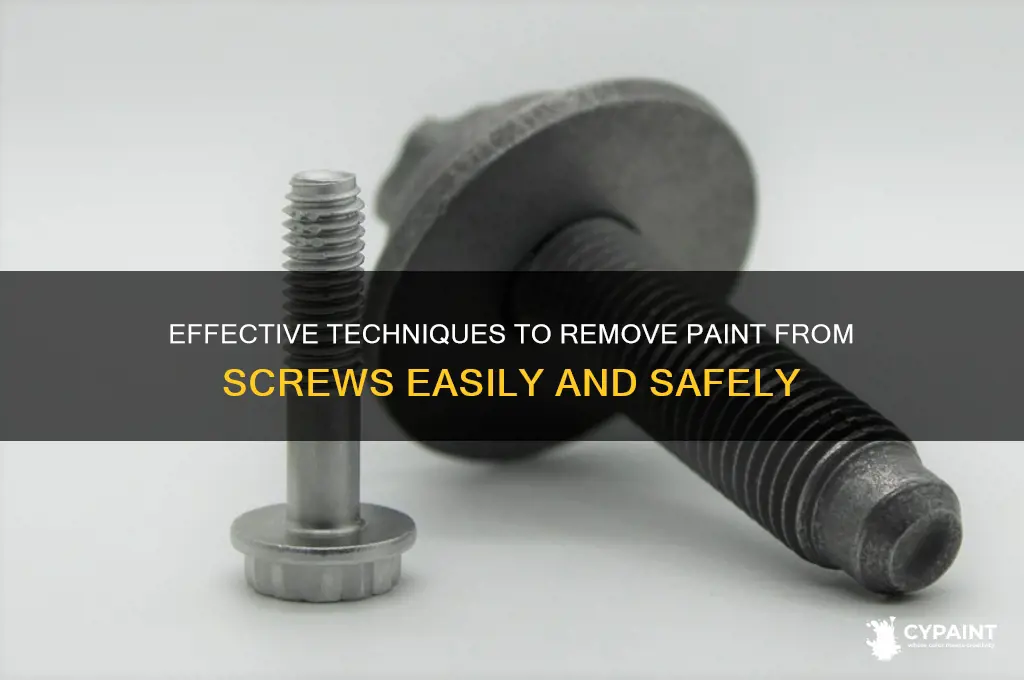 how to knock paint off of a screw