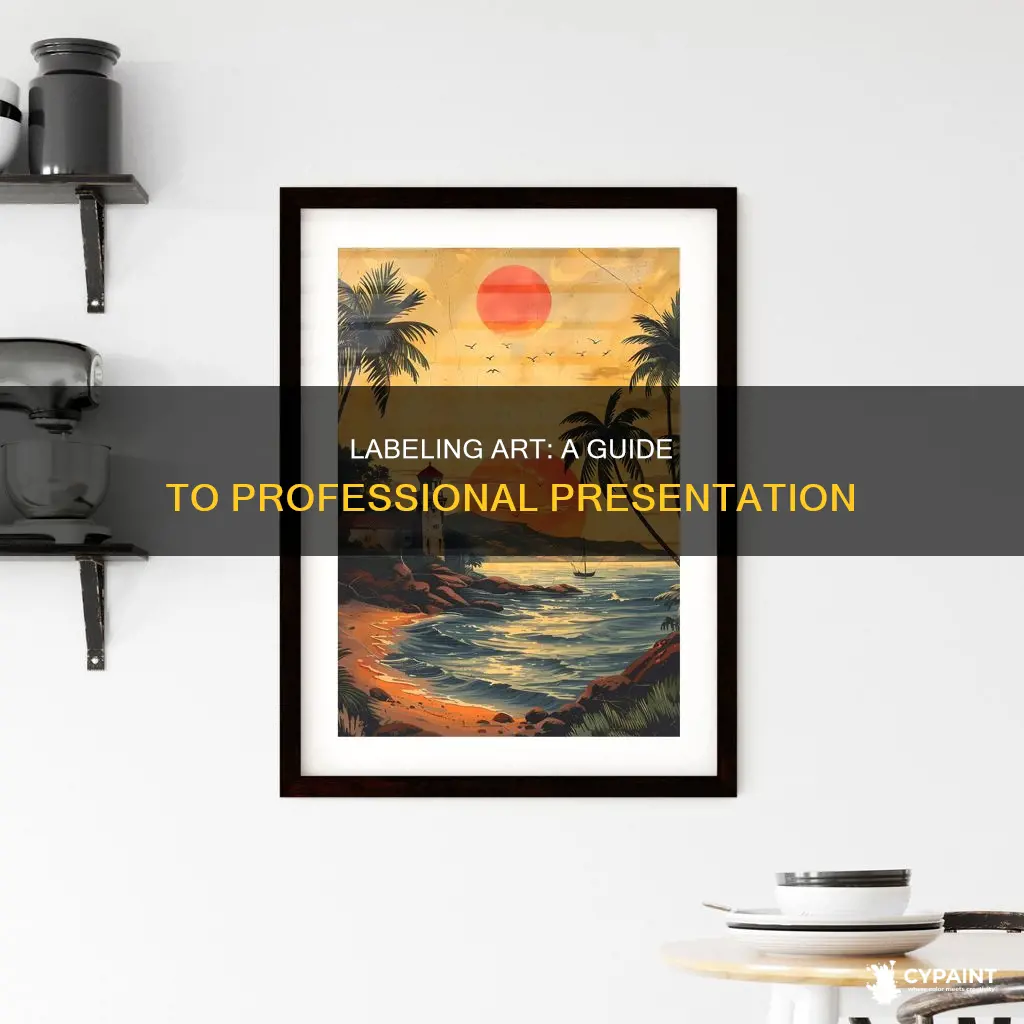 how to label a painting in an art show