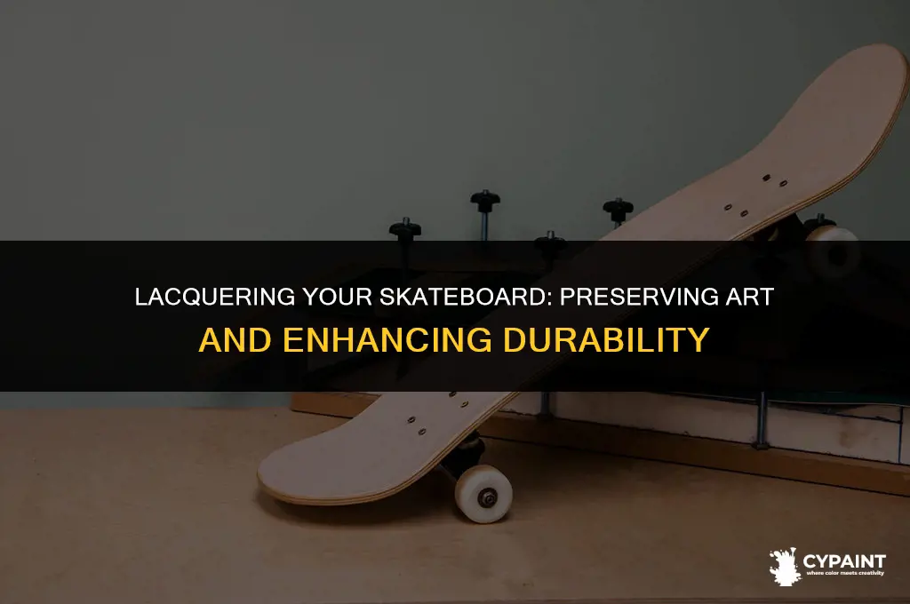how to lacquer my skateboard and preserve the art painted