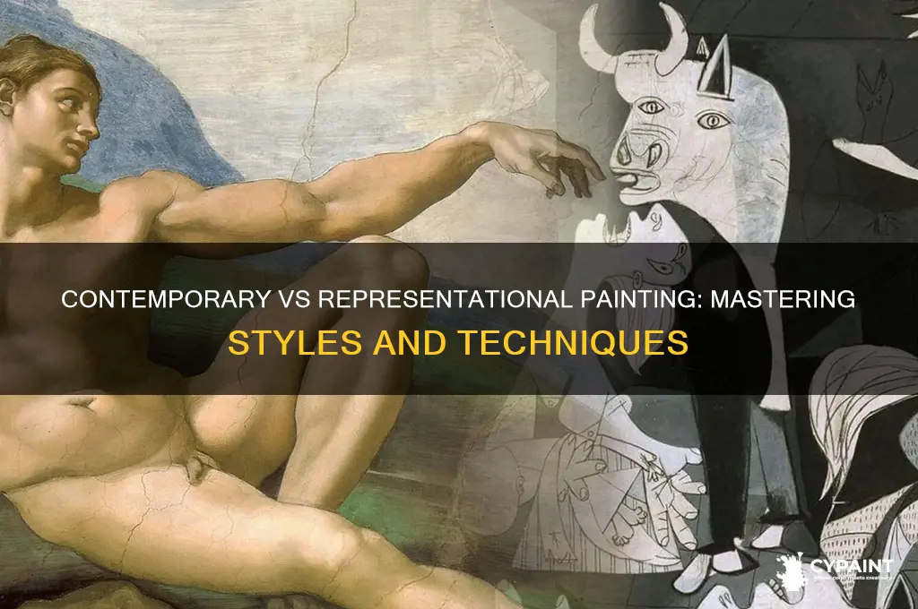 how to learn to paint contempory vs representational