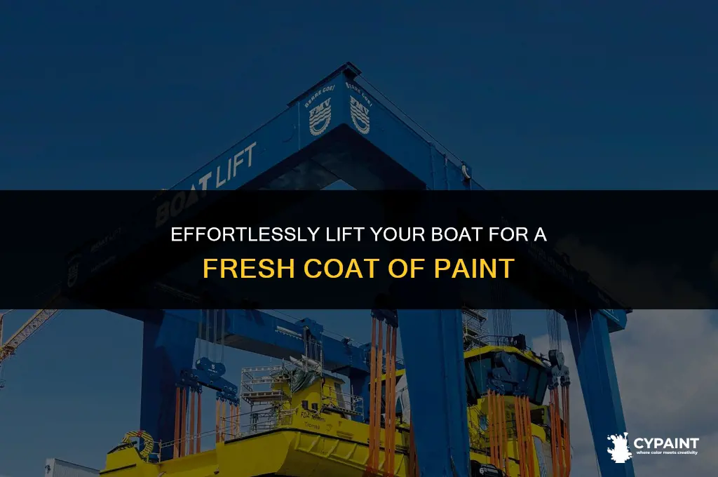 how to lift a boat off the trailer to paint
