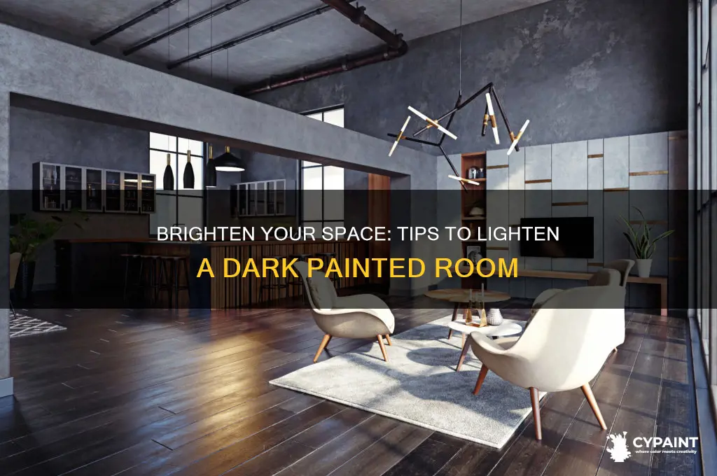 how to lighten a dark painted room